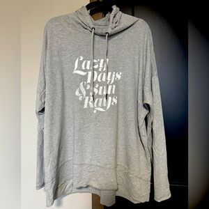Long sleeved lightweight hoodie, size 2XL, “Lazy Days and Sun Rays”